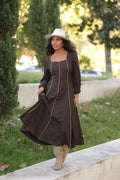 Vestido Arezzo Castanho
