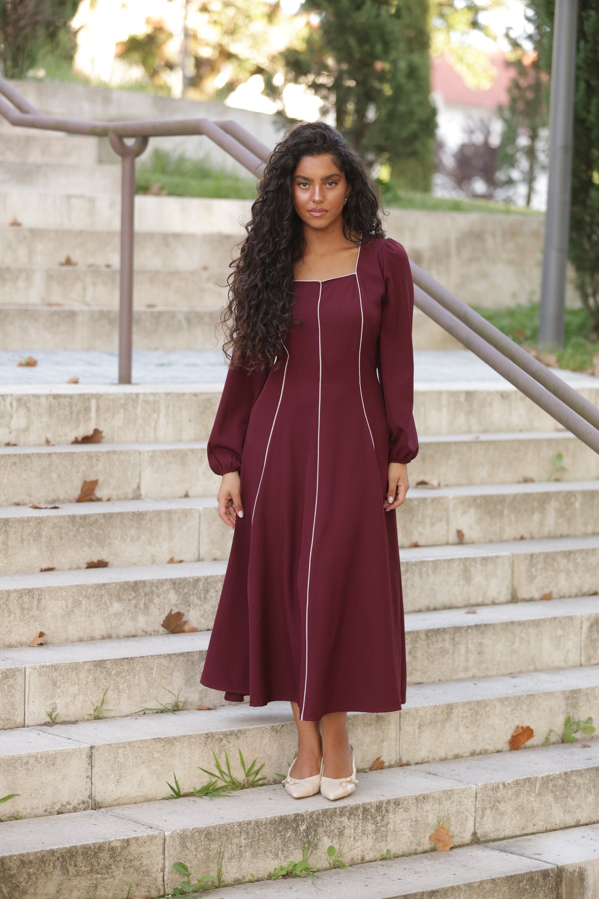 Vestido Arezzo Bordo