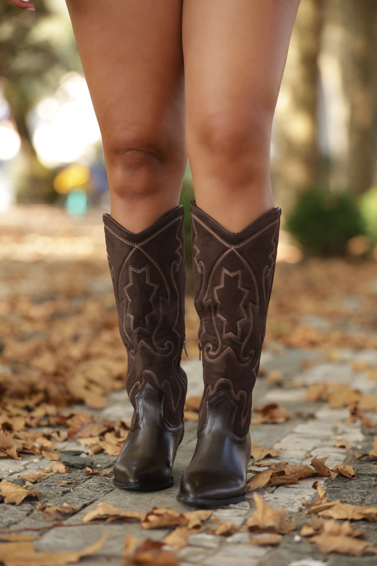 Botas Valongo castanhas — vista frontal