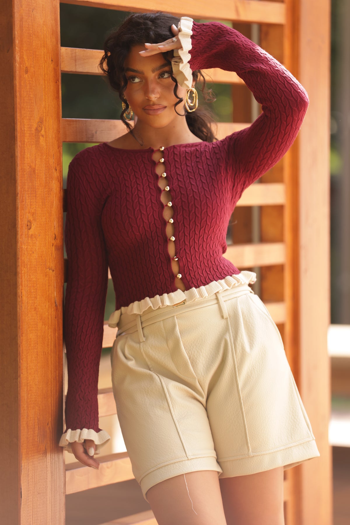 Casaco/Blusa Capri Bordo — imagem 3