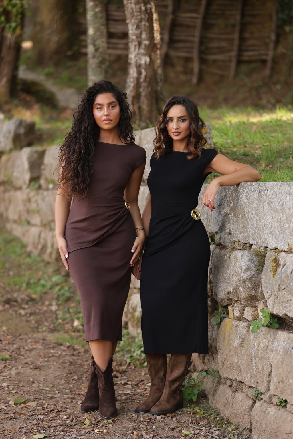 Vestido Modena Castanho