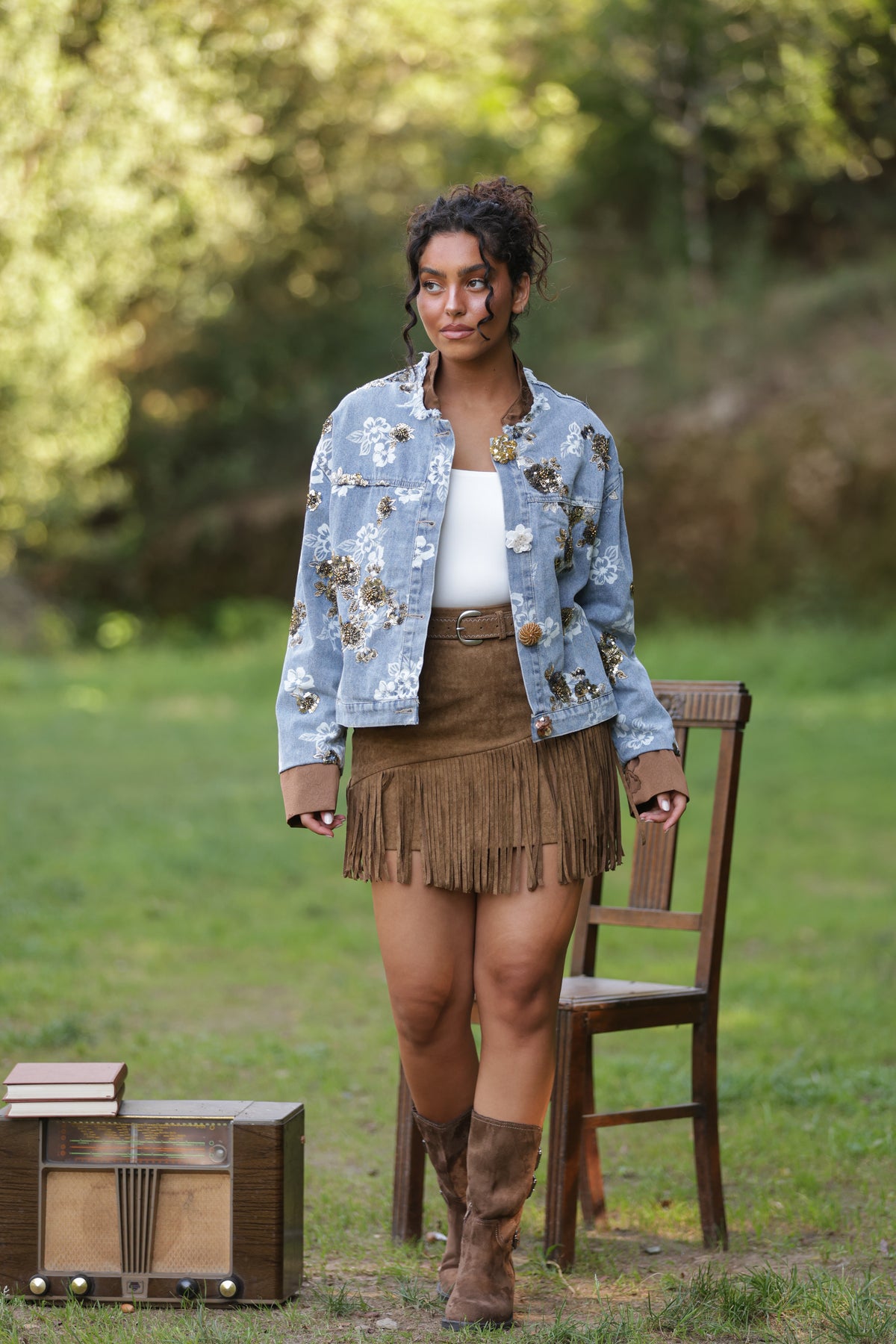 Casaco Denim Positano