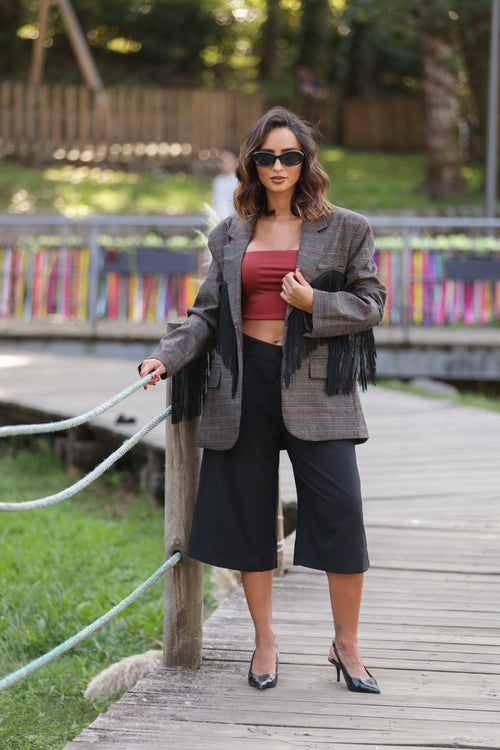 Blazer Córdoba castanho/cinza escuro