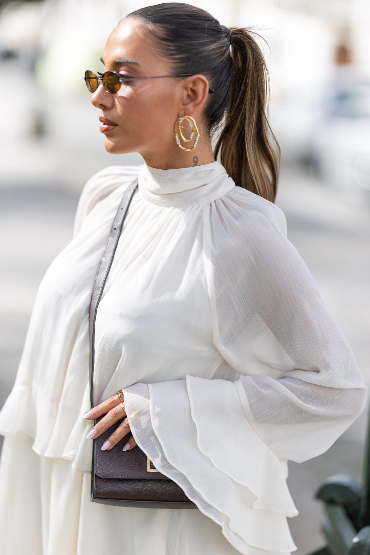 Vestido Firenze c/Folhos - BEGE
