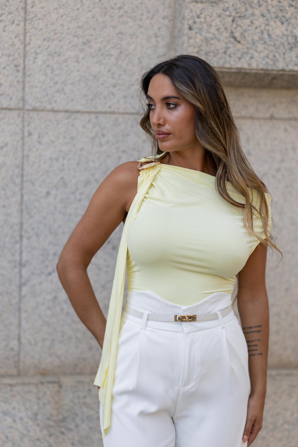 Body Assimétrico - Amarelo
