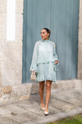 Vestido Firenze c/Folhos - VERDE MENTA