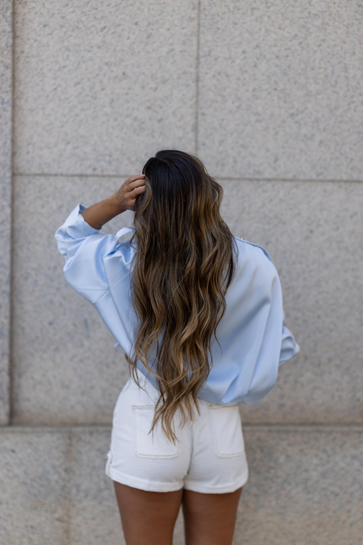 Bomber Acetinado Azul Bebé