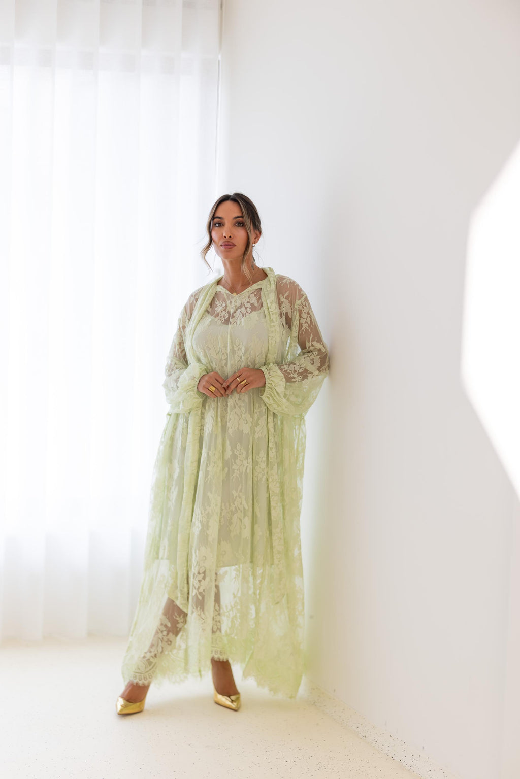 VESTIDO DOLCE VENTO - Pistácio