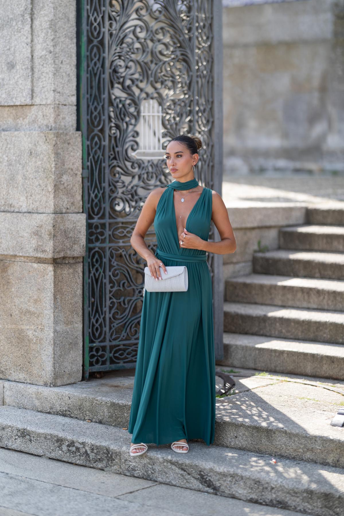 Vestido Multiposições - Verde Garrafa