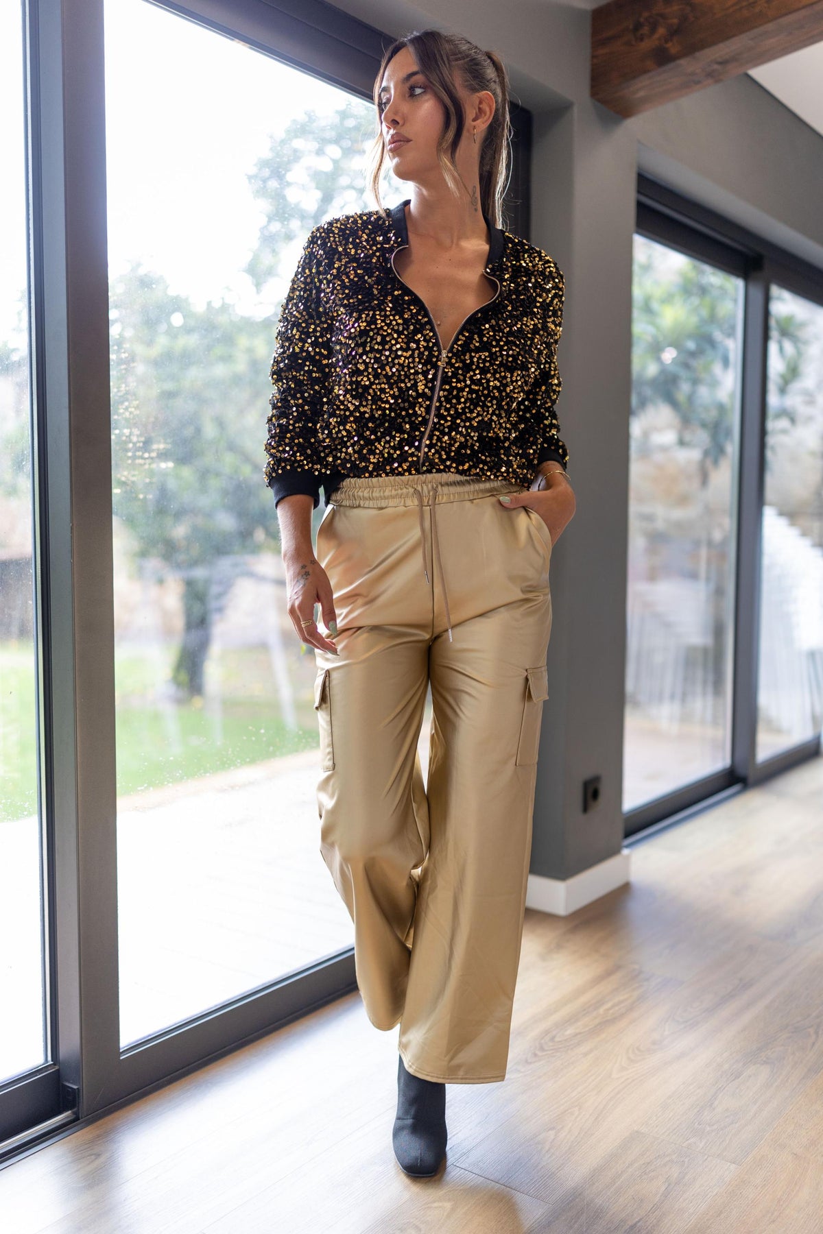 CALÇA NAPA DOURADA