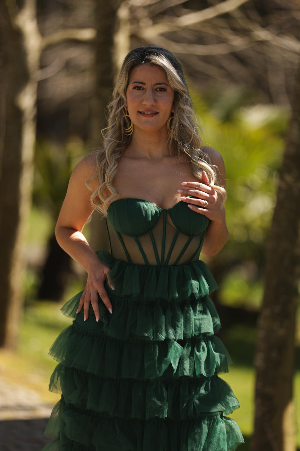 Vestido Isabella - Verde Garrafa