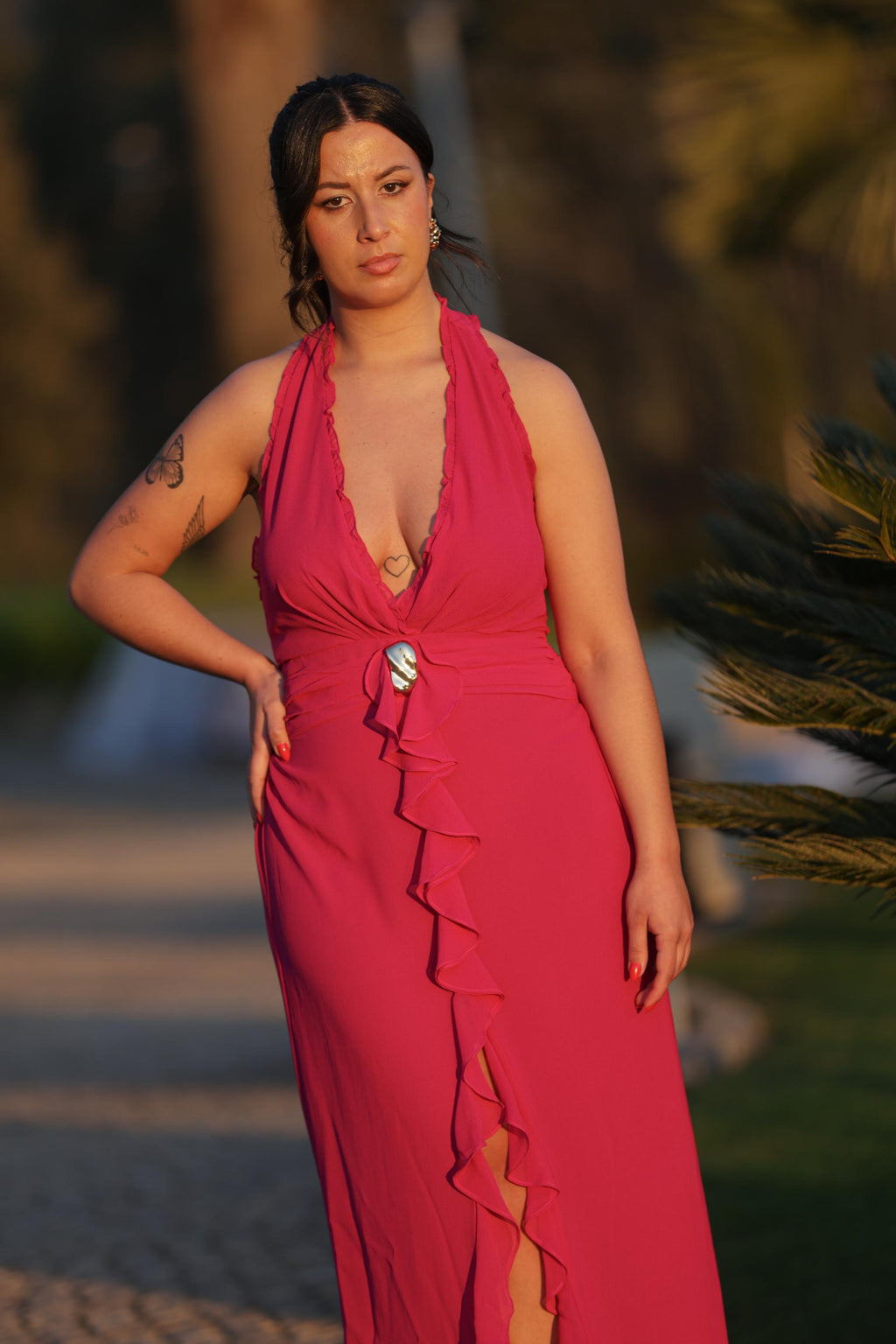 Vestido Celeste - Rosa Fúxia