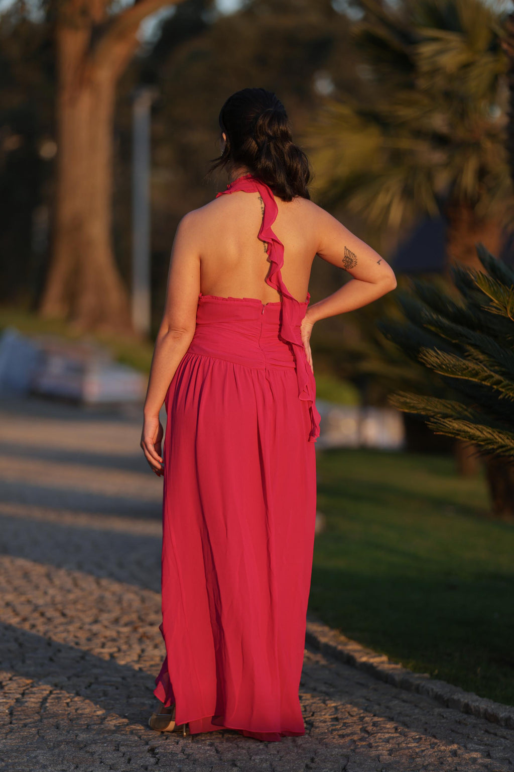 Vestido Celeste - Rosa Fúxia