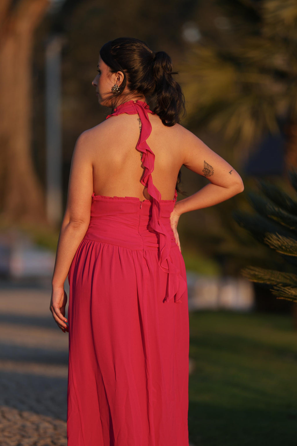 Vestido Celeste - Rosa Fúxia