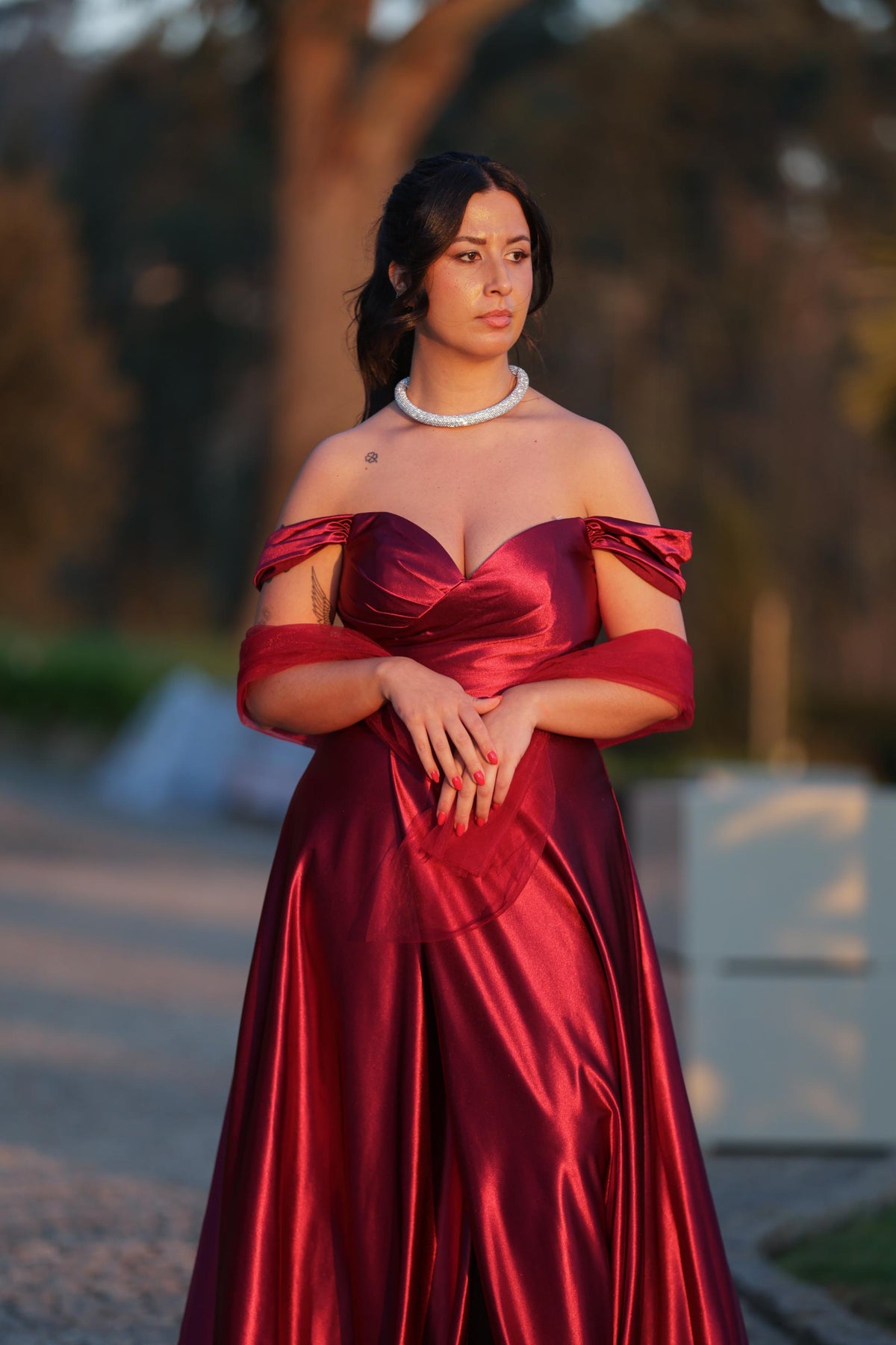 Vestido Ravena Bordeaux