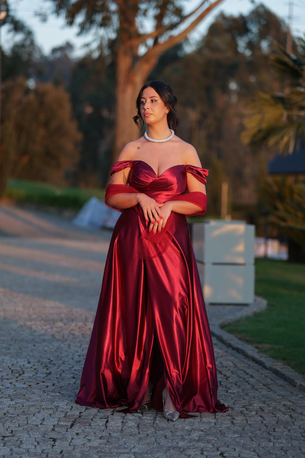 Vestido Ravena Bordeaux