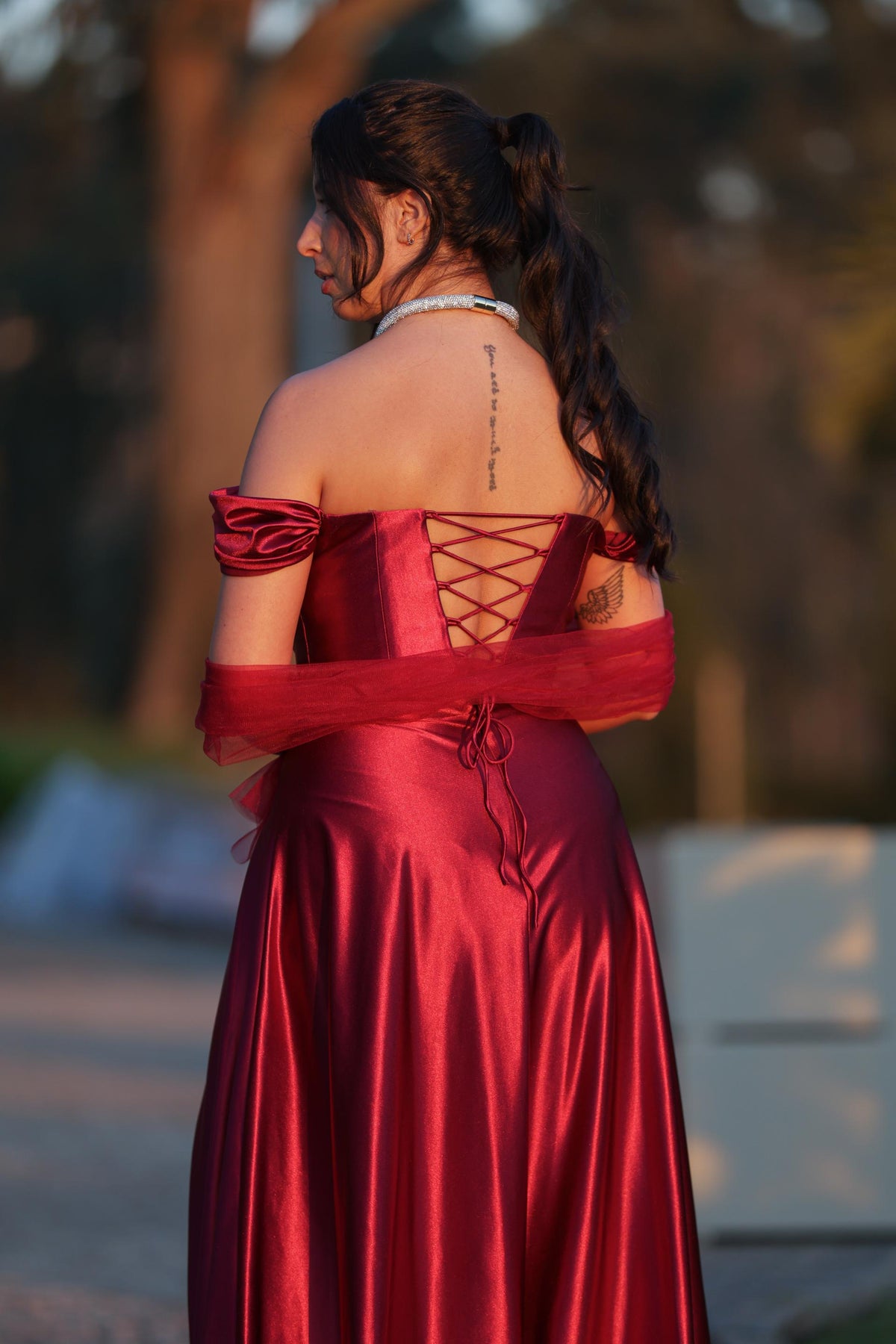 Vestido Ravena Bordeaux