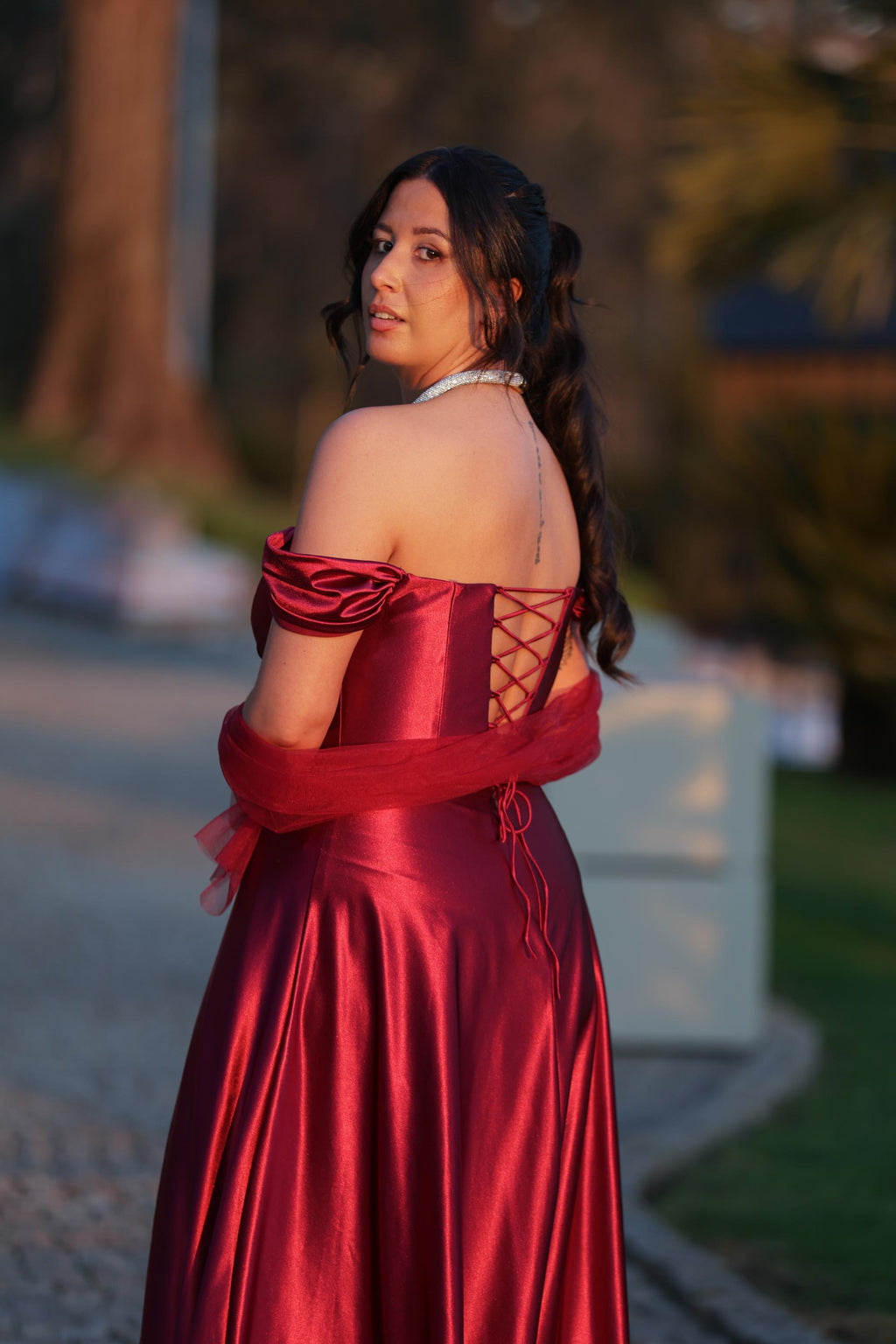 Vestido Ravena Bordeaux