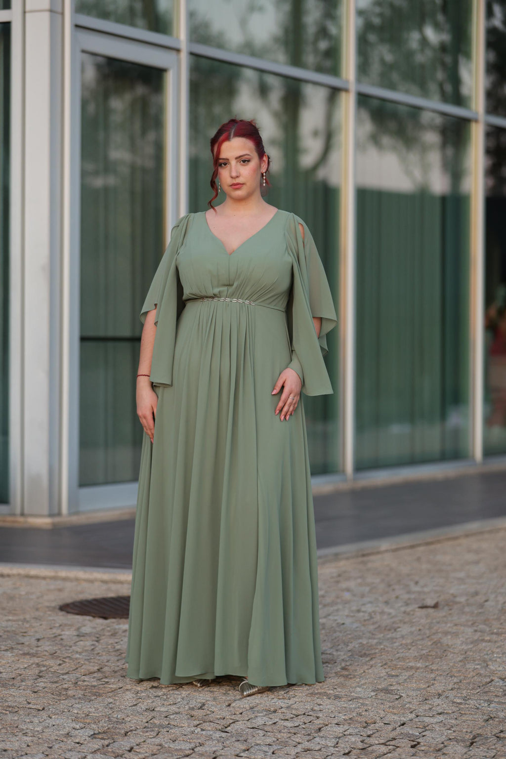Vestido Helena Verde Seco