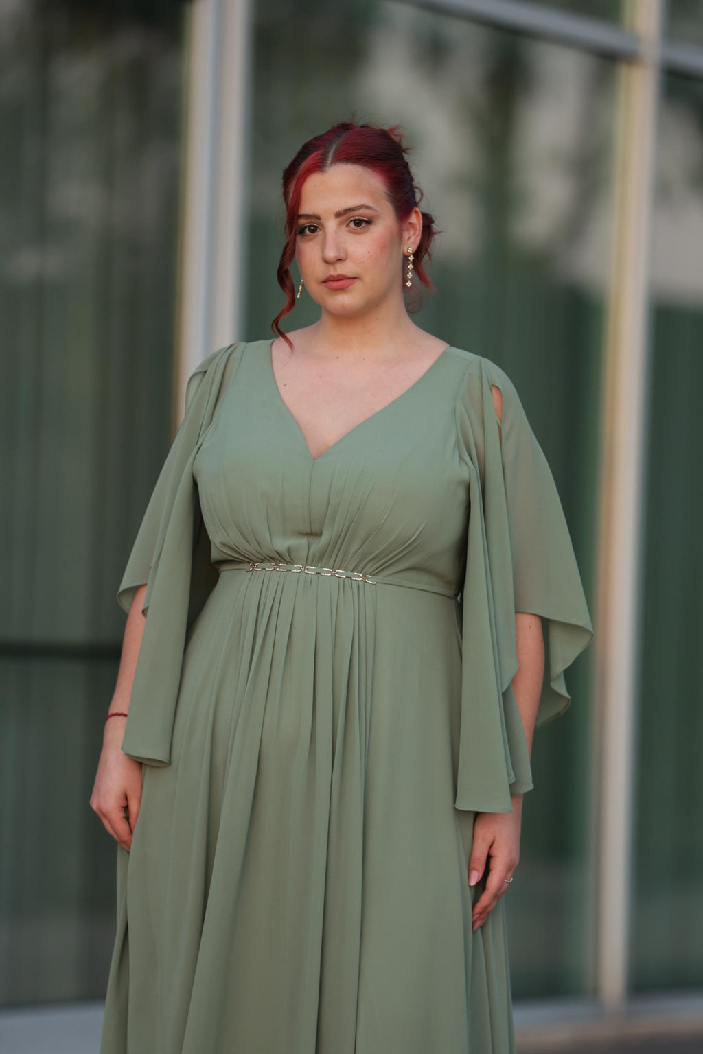 Vestido Helena Verde Seco