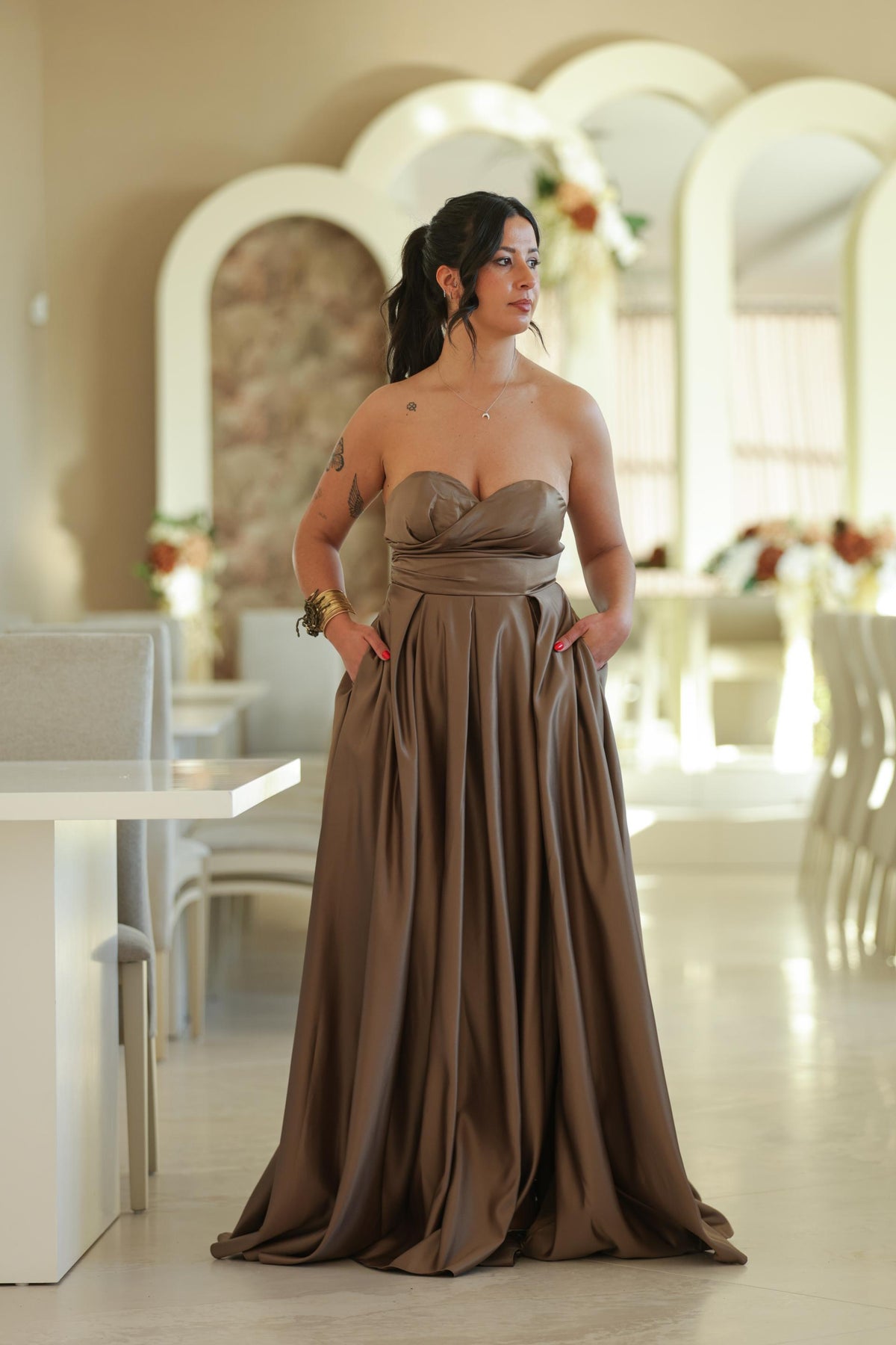 Vestido Alessia - Castanho