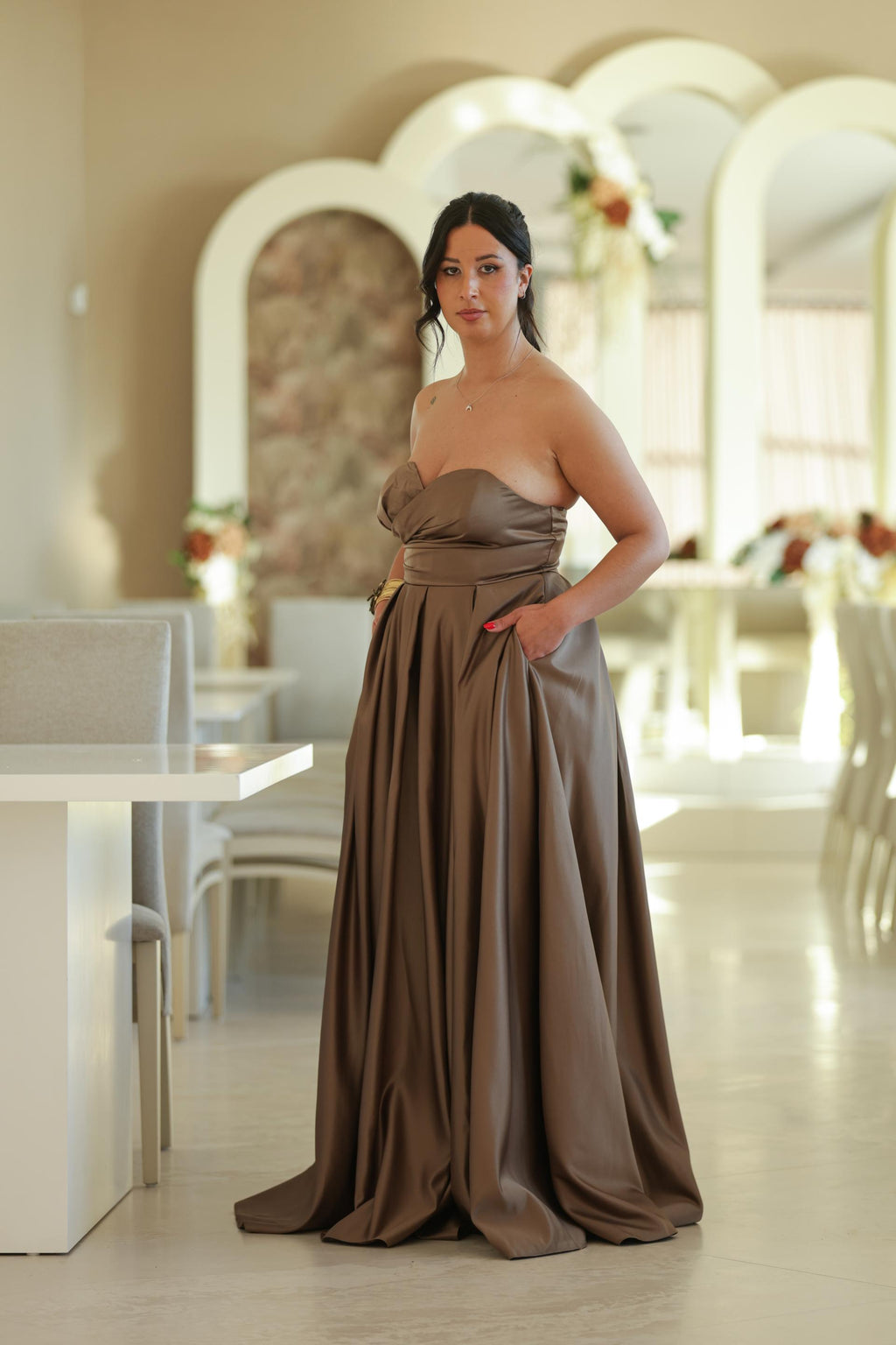 Vestido Alessia - Castanho