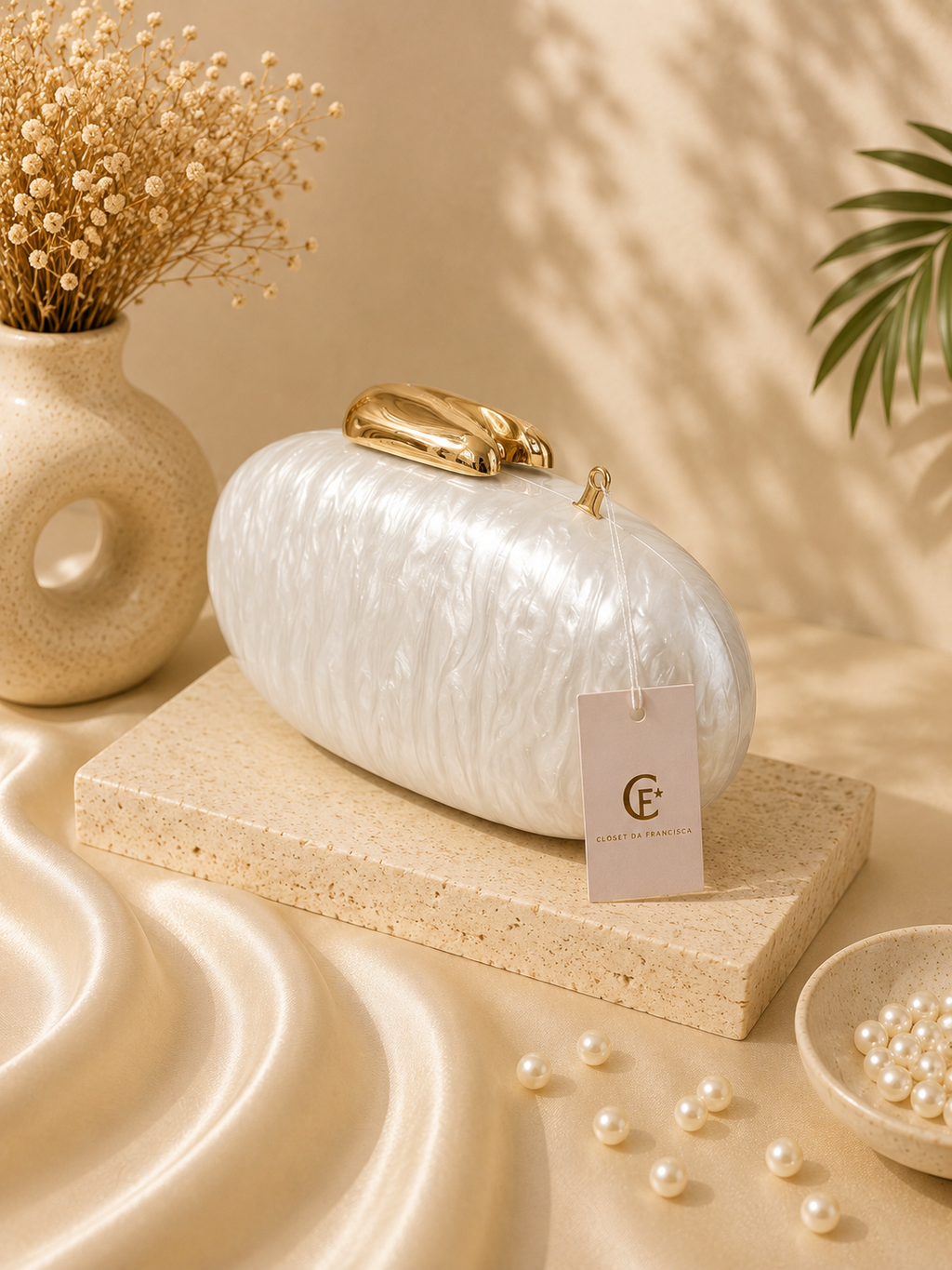 Clutch Valentina - Branco Pérola