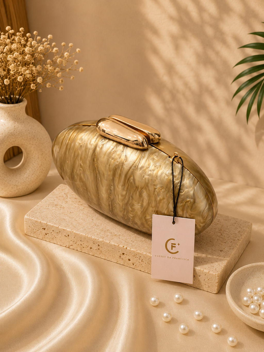 Clutch Valentina - Dourado Pérola