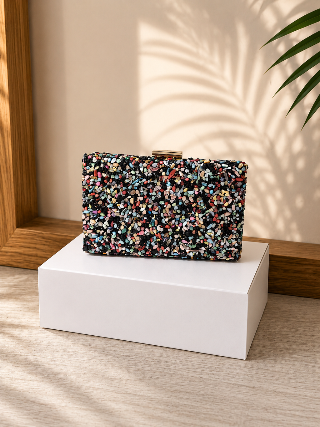 Clutch Preta Multicolor
