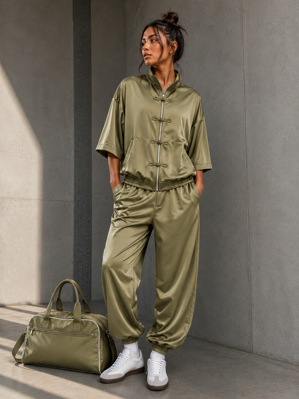 Conjunto Lumina Verde Khaki