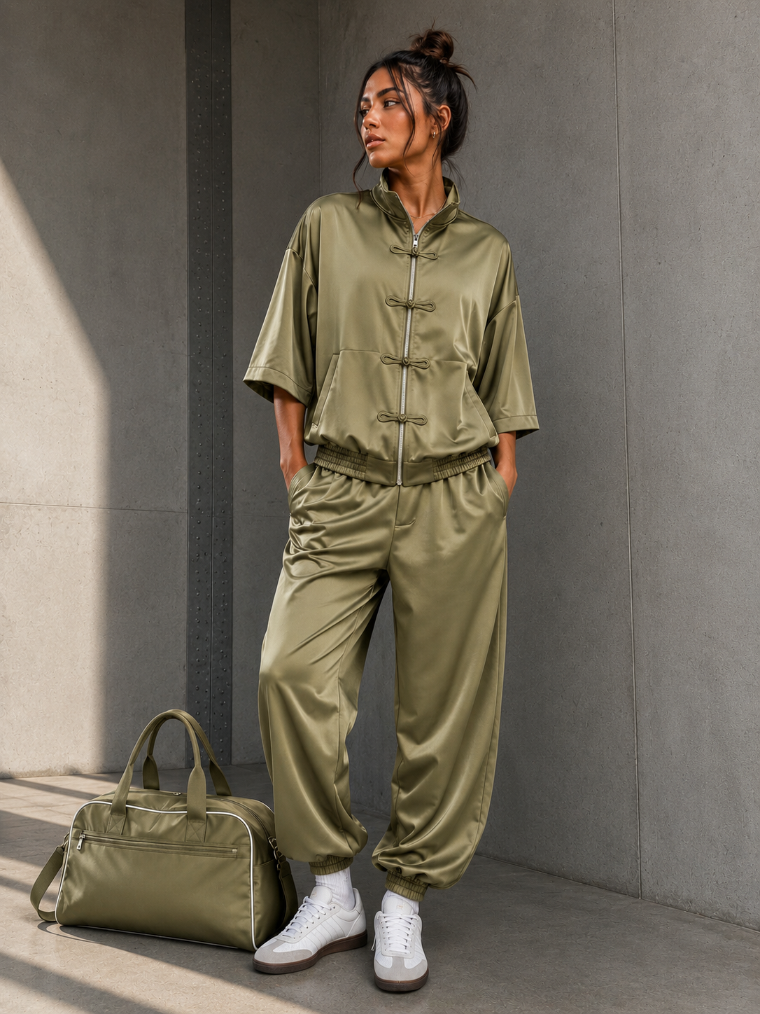 Conjunto Lumina Verde Khaki