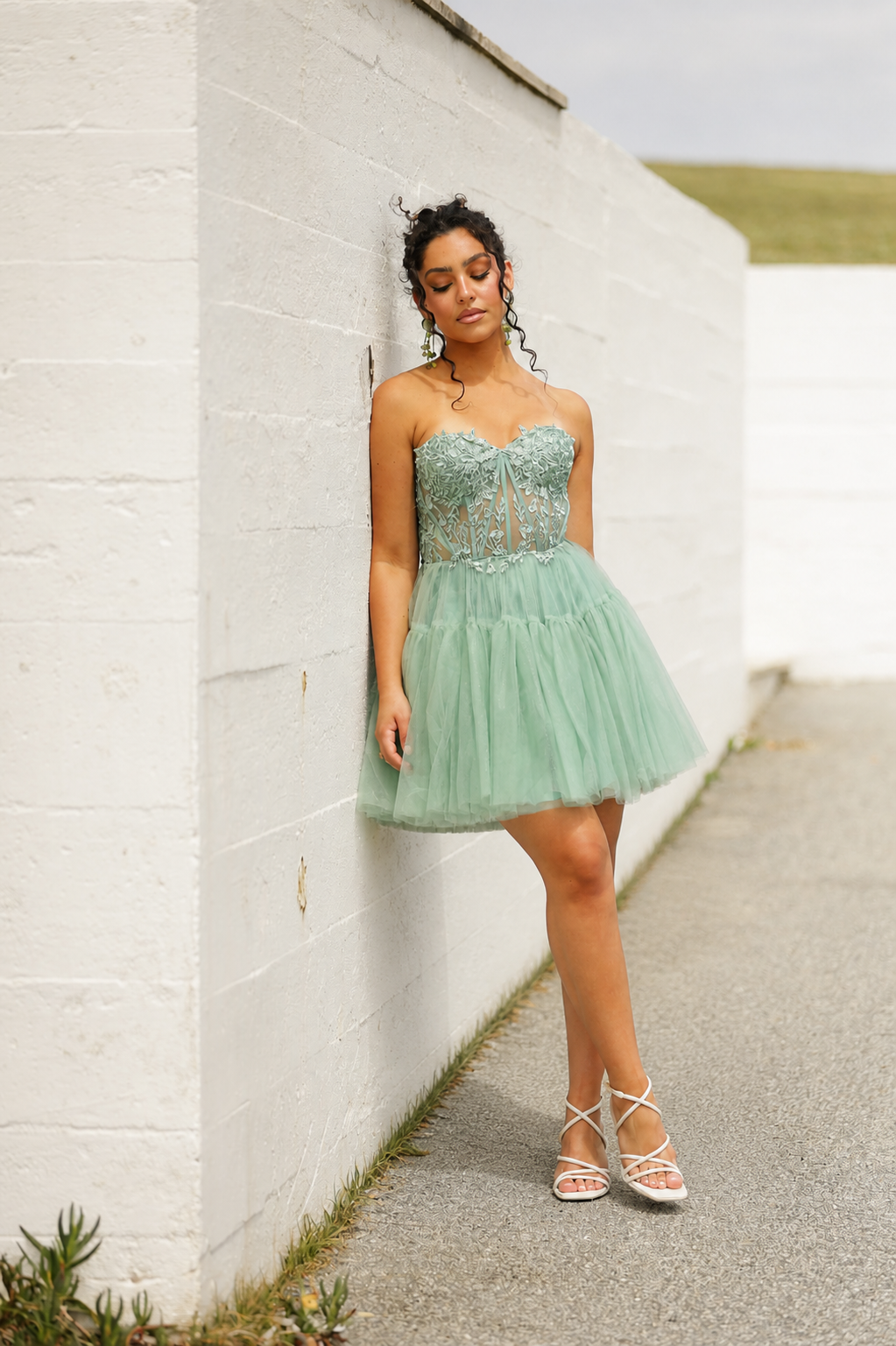 Vestido Viena - Verde Agua