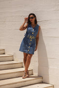 Vestido Ganga com Cinto Duplo