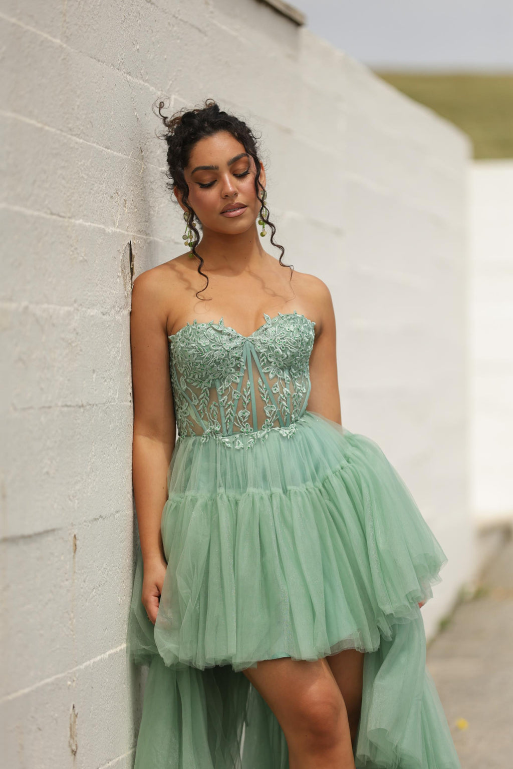 Vestido Viena - Verde Agua