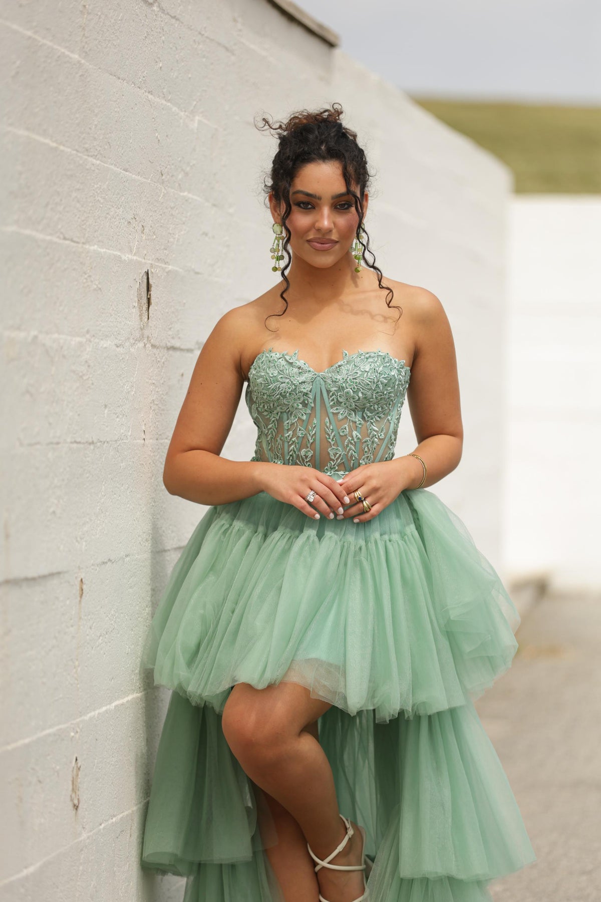 Vestido Viena - Verde Agua