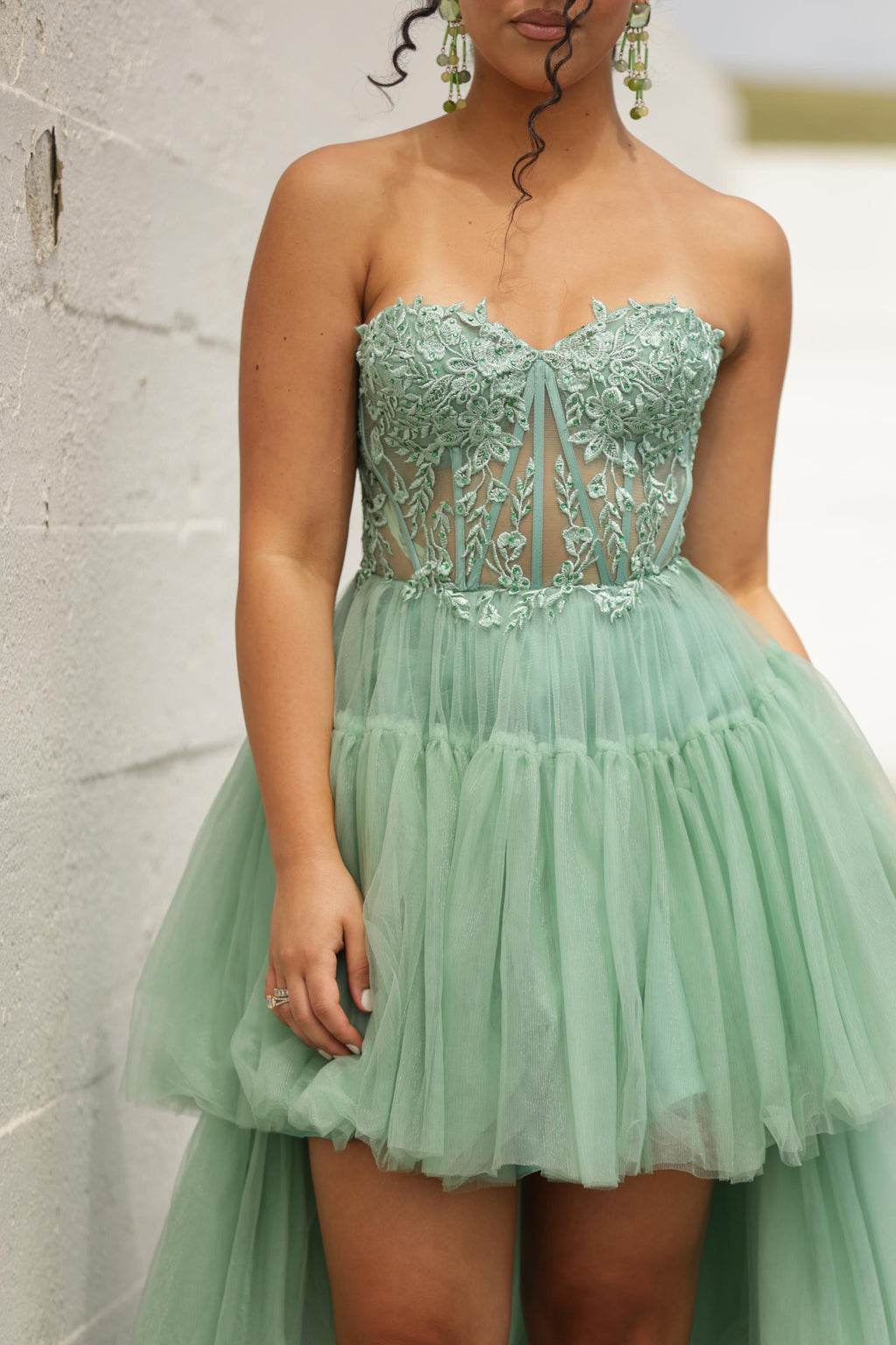 Vestido Viena - Verde Agua