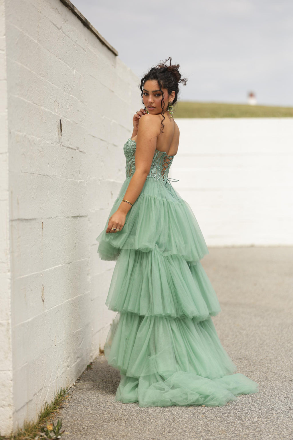 Vestido Viena - Verde Agua