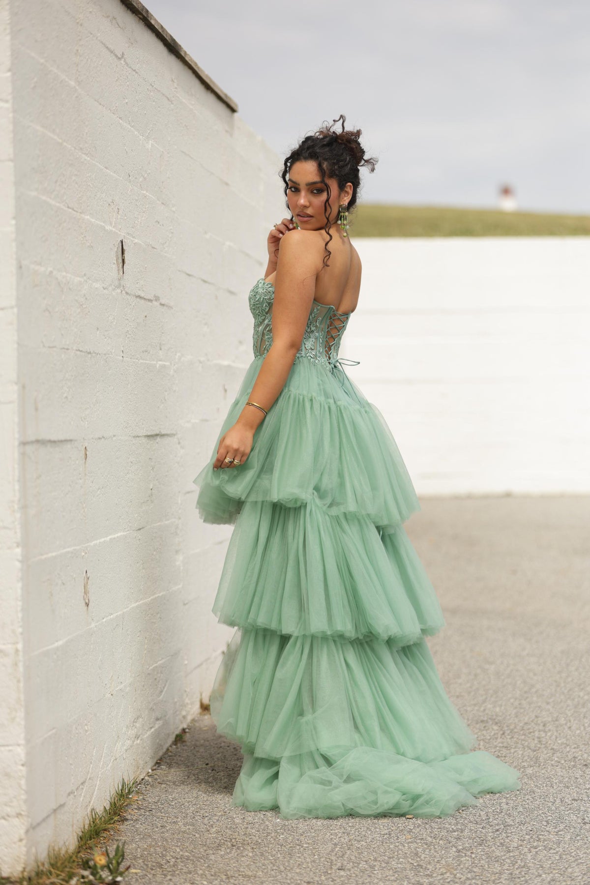 Vestido Viena - Verde Agua