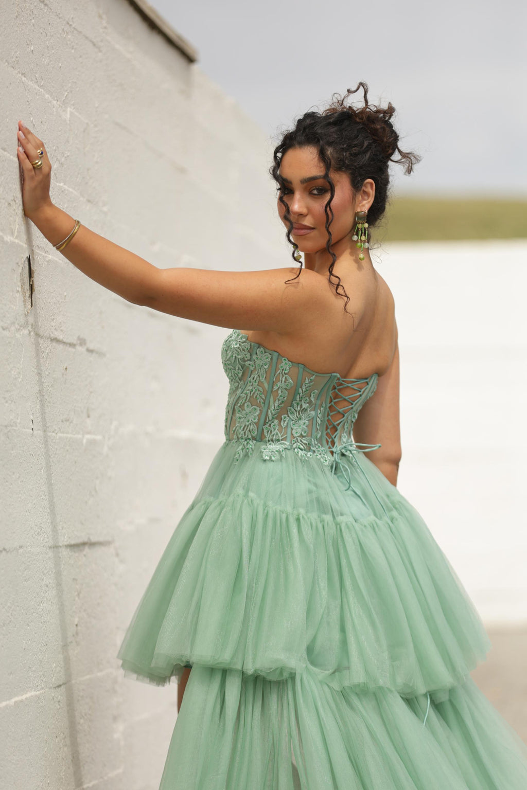 Vestido Viena - Verde Agua