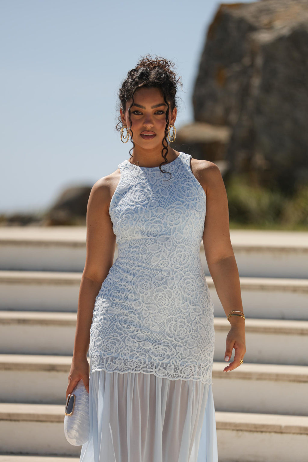 Vestido Serena - Azul Bebe