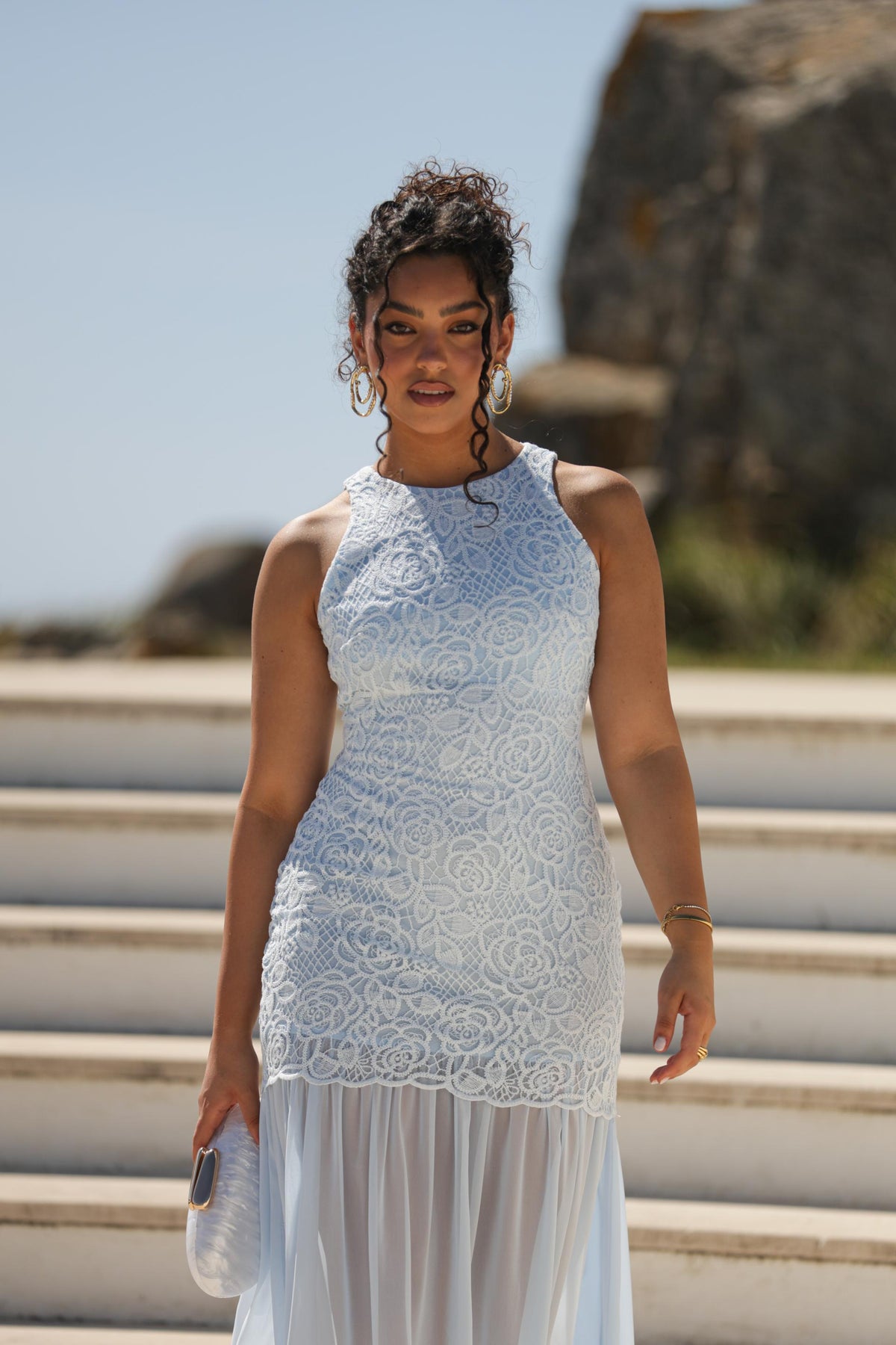 Vestido Serena - Azul Bebe