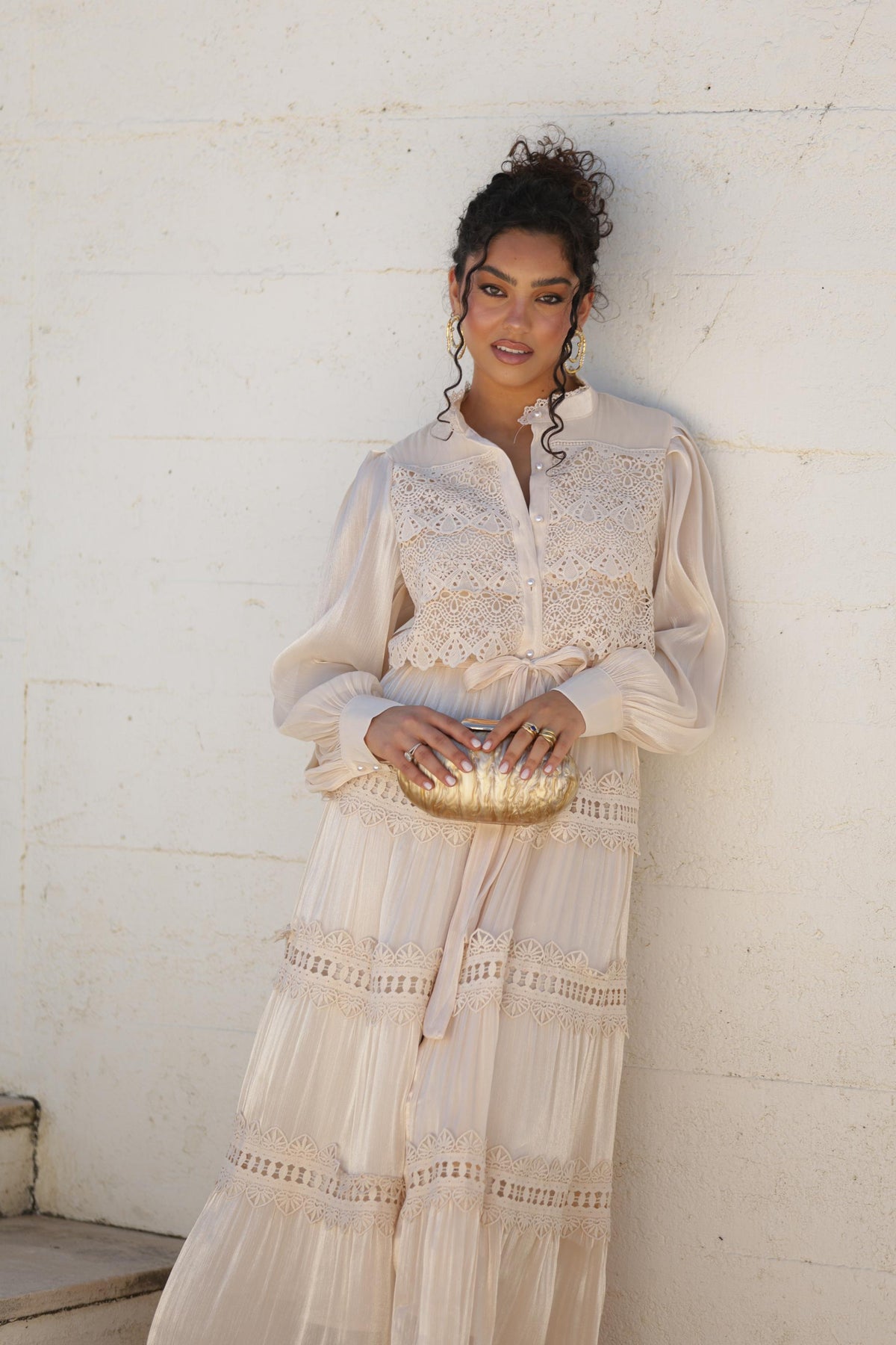 Clutch Valentina - Dourado Pérola
