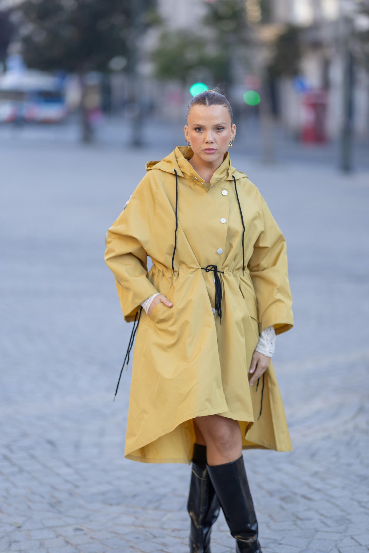 GABARDINE OVERSIZE Mostarda