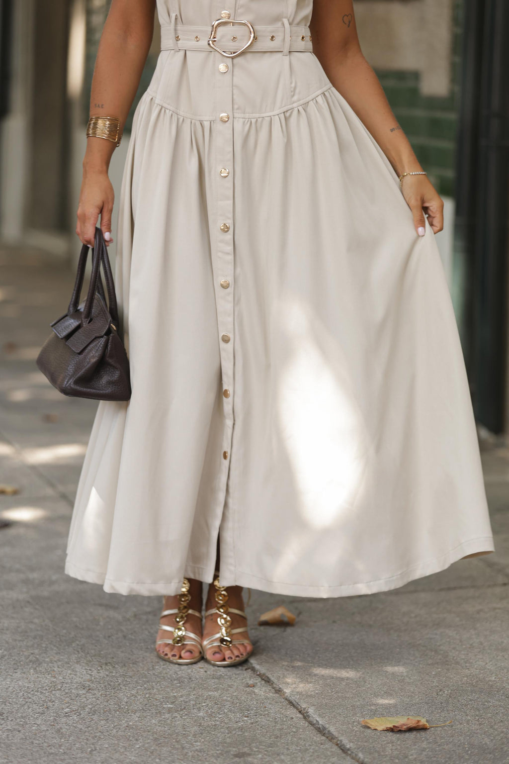 Vestido Omoulouc Bege